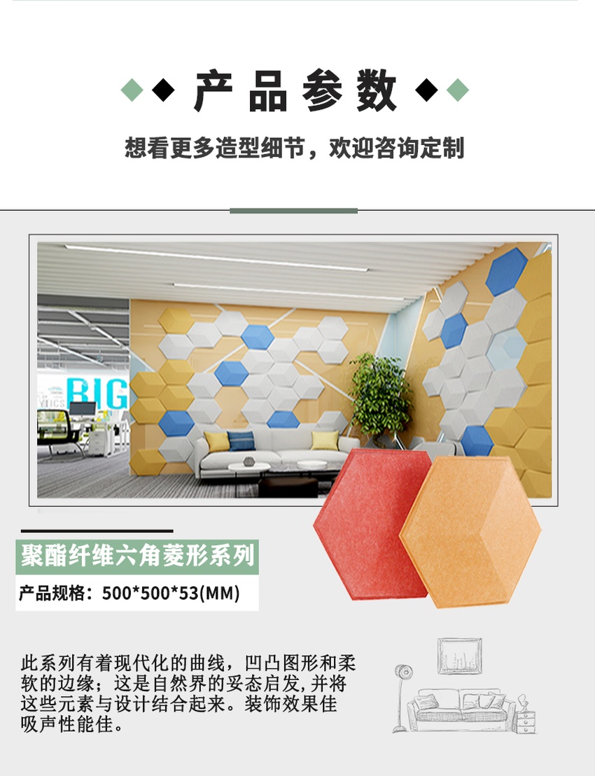 3D聚酯吸音板產品參數-1 3D聚酯吸音板產品參數-1